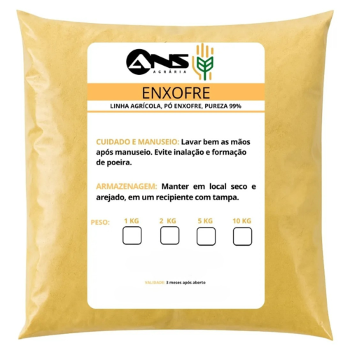 Enxofre Agrícola em Pó 1kg - Alta Pureza