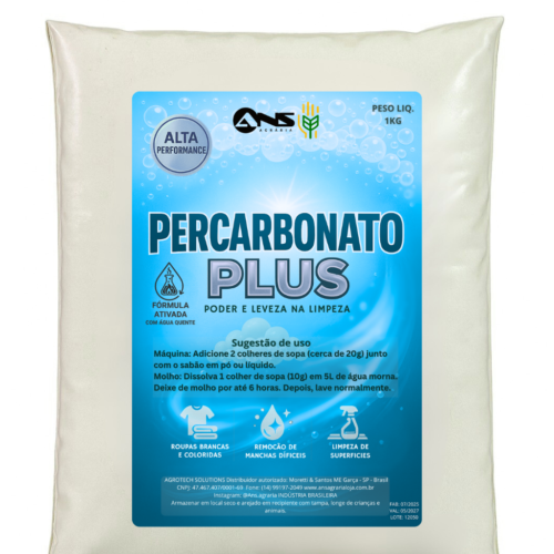 Percarbonato Plus 1kg - Alvejante e Tira-Manchas Ativado