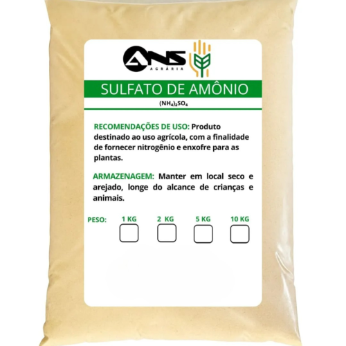 Sulfato de Amônio - Kit 2 x 1kg - Adubo Nitrogenado