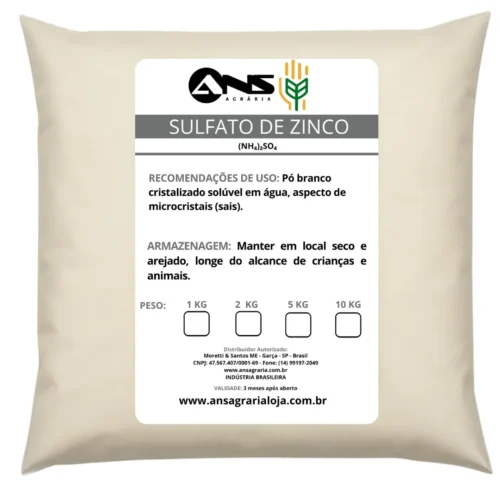 Sulfato de Zinco 1kg - Adubo Solúvel